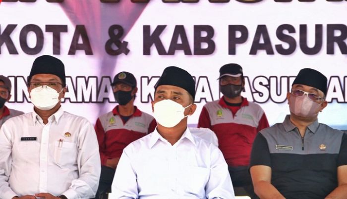 Wakil Wali Kota Pasuruan Ikuti Zoom Meeting Vaksinasi Serentak Bersama Presiden Jokowi