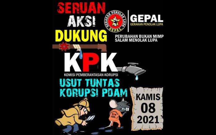 Dukung KPK Bongkar Dugaan Korupsi PDAM Gresik, Gepal Akan Turun Aksi Dukung KPK Bongkar Dugaan Korupsi PDAM Gresik, Gepal Akan Turun Aksi