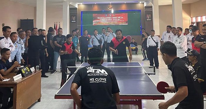 Peringati HDKD ke-77, Lapas Kelas IIA Pamekasan Gelar Lomba Tenis Meja Peringati HDKD ke-77, Lapas Kelas IIA Pamekasan Gelar Lomba Tenis Meja