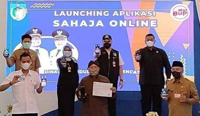 Bupati Kediri Launching Aplikasi Sahaja Online di Pendopo Panjalu Jayati