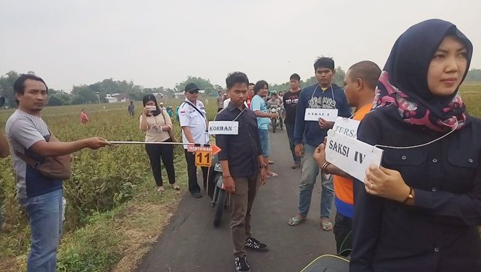 Satreskrim Polresta Sidoarjo Gelar Rekonstruksi Pembunuhan di Tarik