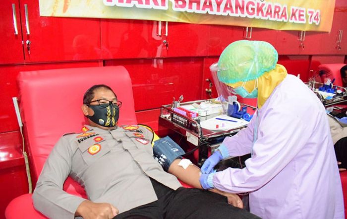 Peringati Hari Bhayangkara ke-74, Polresta Sidoarjo Gelar Bakti Sosial Donor Darah Peringati Hari Bhayangkara ke-74, Polresta Sidoarjo Gelar Bakti Sosial Donor Darah