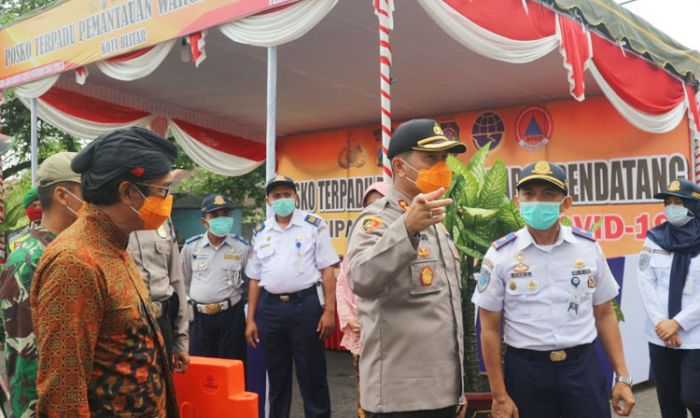 Pantau Pendatang, Penumpang dari Luar Kota yang Masuk ke Kota Blitar Harus Jalani Pengecekan 