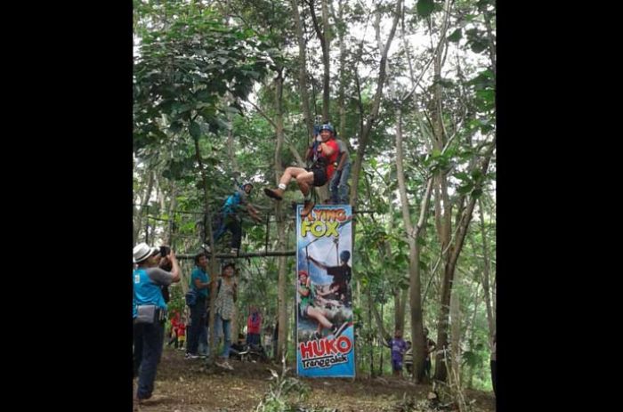 Kini Ada Wahana Flying Fox di Wisata Hutan Kota Trenggalek