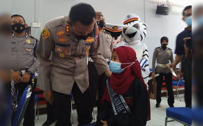 Puluhan Yatim-Piatu Korban Covid-19 Diangkat Jadi Anak Asuh Satlantas Polres Tuban