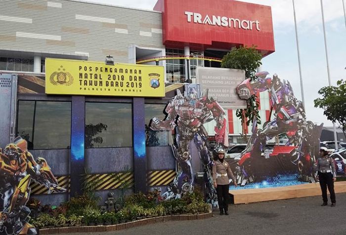 Satlantas Polresta Sidoarjo Dirikan Pos Pengamanan Bergambar Robot Transformers