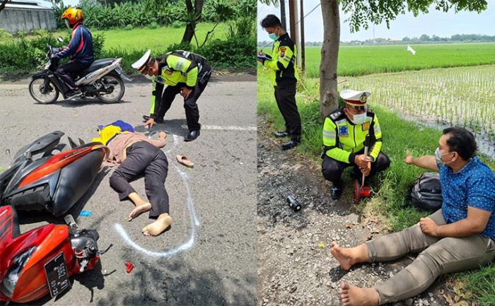 Kecelakaan Motor Vs Motor di Raya Lingkar Timur Sidoarjo, Satu Pengendara Tewas di Tempat