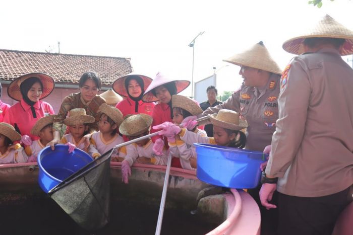 Kapolres dan Ketua Bhayangkari Pamekasan Lakukan Panen Lele dan Tanaman Hortikultura Kapolres dan Ketua Bhayangkari Pamekasan Lakukan Panen Lele dan Tanaman Hortikultura