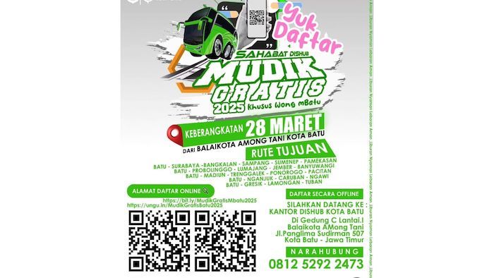 Kuota Sejumlah Rute Belum Terpenuhi, Dishub Kota Batu Undur Keberangkatan Mudik Gratis Kuota Sejumlah Rute Belum Terpenuhi, Dishub Kota Batu Undur Keberangkatan Mudik Gratis
