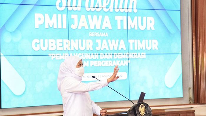 Hadapi Tantangan Dinamika Global, Gubernur Khofifah Ajak Aktivis PMII Perbanyak Inovasi dan Sinergi