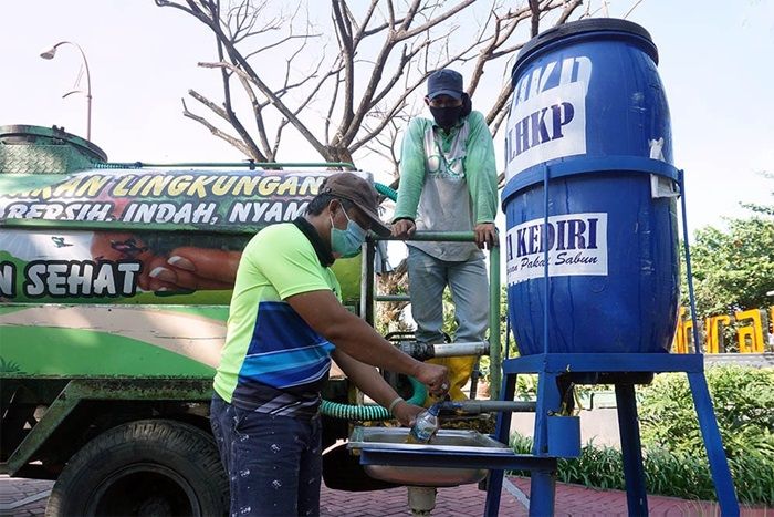 Tetap Sediakan Tandon untuk Cuci Tangan, DLHKP Kota Kediri: Jangan Dipakai Cuci Piring