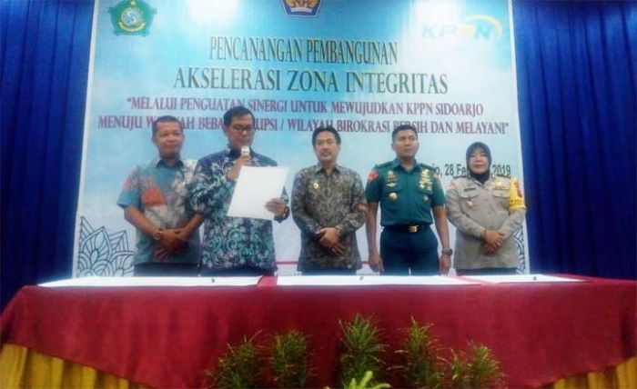 Kantor Pelayanan Perbendaharaan Negara Sidoarjo Canangkan Zona Integritas WBK/WBBM Kantor Pelayanan Perbendaharaan Negara Sidoarjo Canangkan Zona Integritas WBK/WBBM