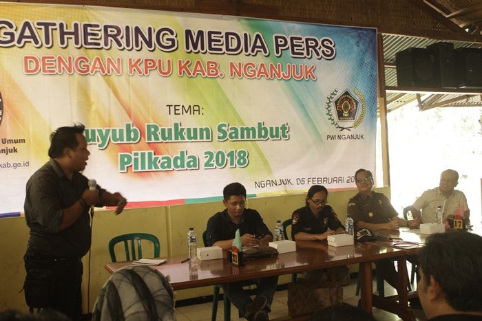 Sambut HPN, KPU Gandeng PWI Nganjuk Sosialisasikan Proses Pemilu