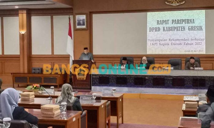 LKPJ Akhir Tahun Anggaran 2022, DPRD Gresik Beri 4 Rekomendasi ke Bupati LKPJ Akhir Tahun Anggaran 2022, DPRD Gresik Beri 4 Rekomendasi ke Bupati