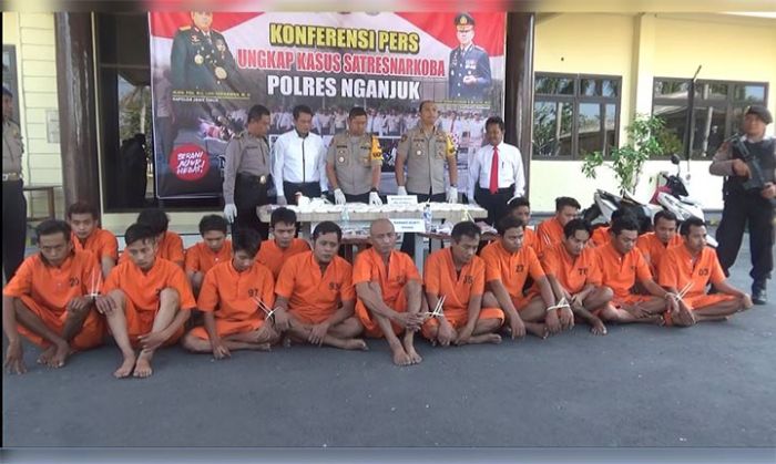 Selama Bulan Juli, Polres Nganjuk Amankan 18 Tersangka Kasus Narkoba Selama Bulan Juli, Polres Nganjuk Amankan 18 Tersangka Kasus Narkoba