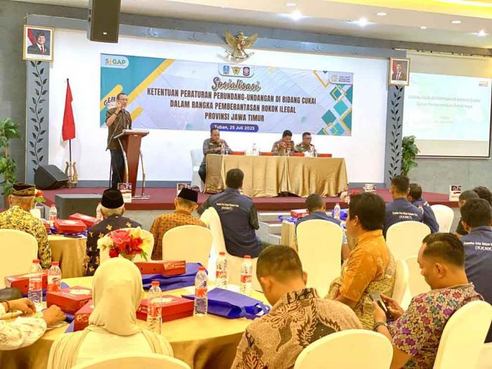 Bahaya Rokok Ilegal, Bea Cukai Kanwil Jatim I Gelar Sosialisasi di Kabupaten Tuban