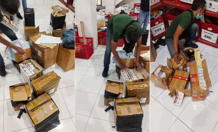 Sisir Jasa Ekspedisi, Bea Cukai Malang Sita Ribuan Bungkus Rokok Ilegal, Rugikan Negara Rp80 Juta Sisir Jasa Ekspedisi, Bea Cukai Malang Sita Ribuan Bungkus Rokok Ilegal, Rugikan Negara Rp80 Juta