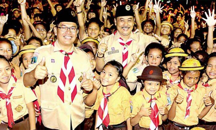 Wabup Lepas Kontingen Panggalang ke Indonesia Scout Challenge Gresik