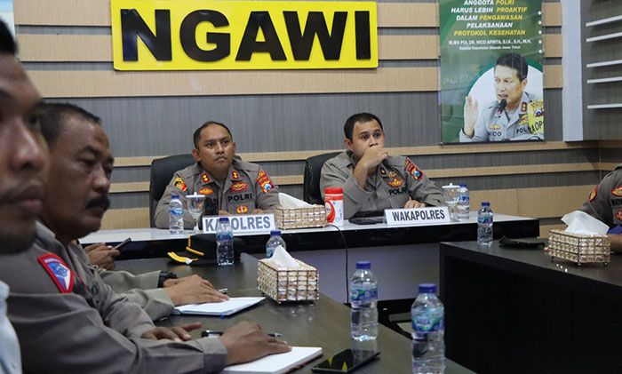 Ikuti Rapat Virtual Bersama Kapolri, Begini Pesan Kapolres Ngawi untuk Jajarannya