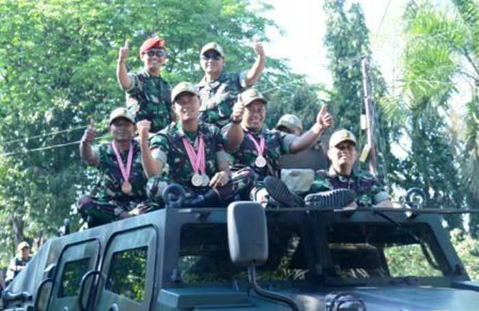 Raih Peringkat Kedua, Atlet Tembak Disambut Pangdam 