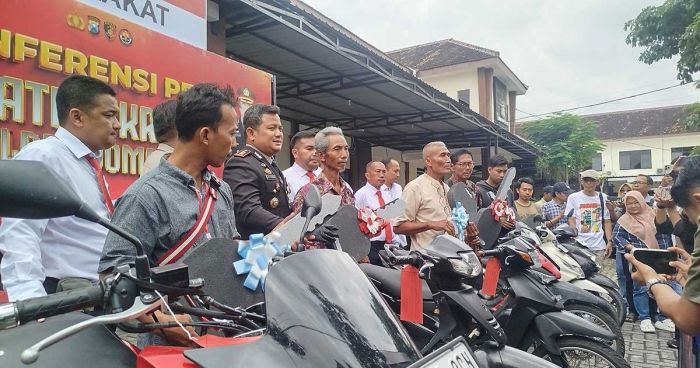 Polres Jombang Bongkar Sindikat Curanmor, 17 Tersangka Ditangkap