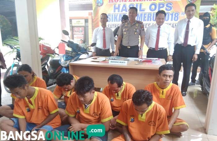 Ops Sikat Semeru 2018, Polres Lamongan Amankan 9 Tersangka