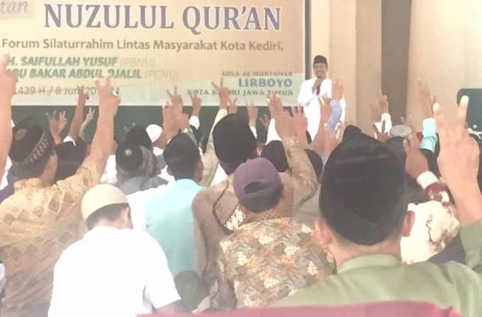 Gus Ipul Hadiri Nuzulul Quran Bersama Kiai Kampung se-Kota Kediri di Ponpes Lirboyo 