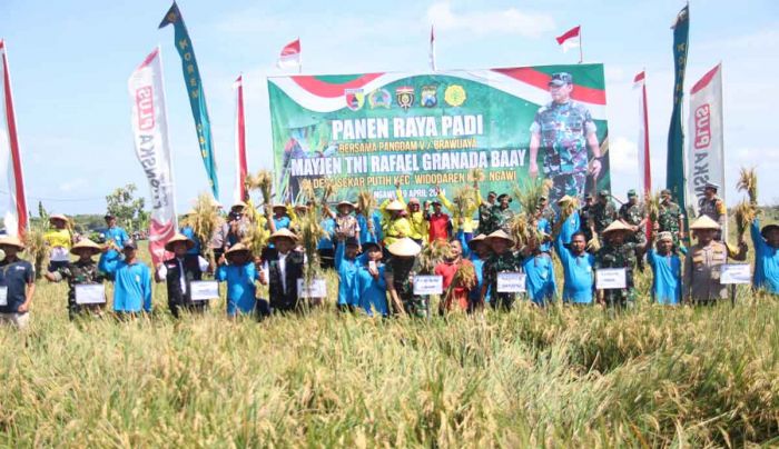 Wujudkan Ketahanan Pangan, Pangdam V/Brawijaya Panen Raya Padi di Ngawi Wujudkan Ketahanan Pangan, Pangdam V/Brawijaya Panen Raya Padi di Ngawi