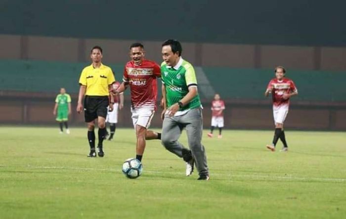 Hadiri Pelantikan Pengurus Askab PSSI Pamekasan, Baddrut Tamam Cetak Satu Gol