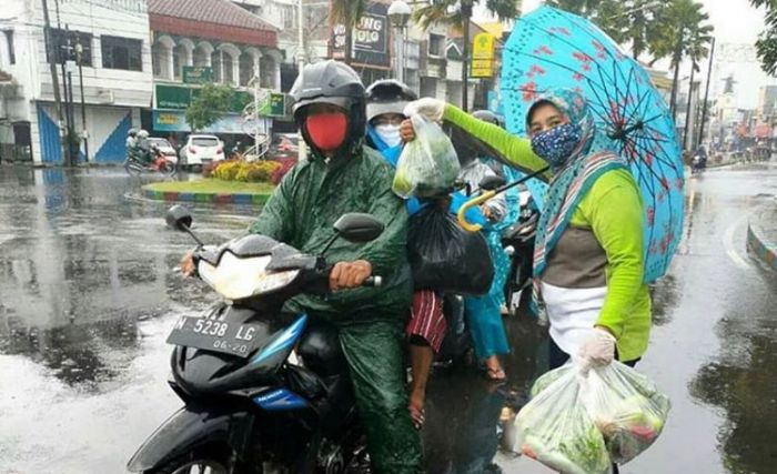 Panen di Tengah Pandemi Covid-19, Petani Pandanrejo Bagi-bagikan Sayur Gratis