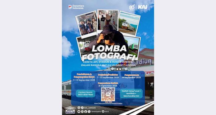 Sambut HUT ke-80, KAI Daop Madiun 7 Gelar Lomba Foto Gratis untuk Umum Sambut HUT ke-80, KAI Daop Madiun 7 Gelar Lomba Foto Gratis untuk Umum