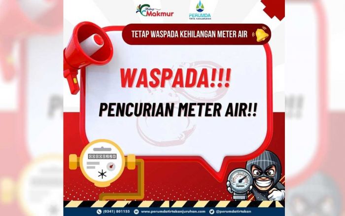 Perumda Tirta Kanjuruhan Imbau Warga Malang Agar Lebih Waspada Pencurian Meteran Air Perumda Tirta Kanjuruhan Imbau Warga Malang Agar Lebih Waspada Pencurian Meteran Air