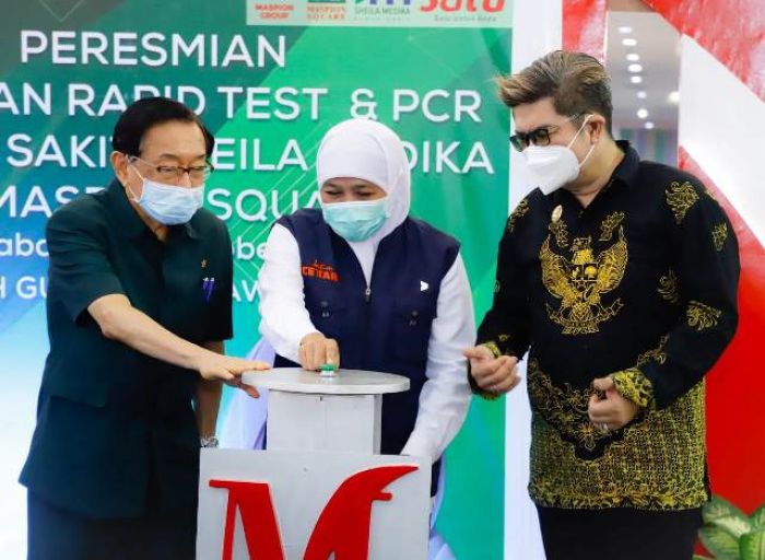 Gubernur Khofifah Resmikan Layanan Rapid Test & PCR RS Sheila Medika di Maspion Square