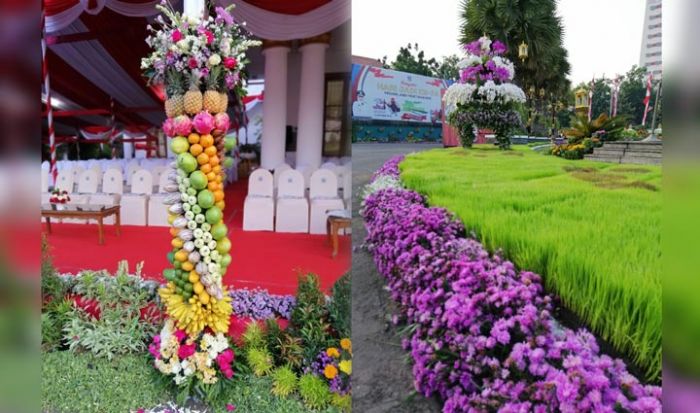 Serba Serbi Hari Jadi Provinsi Jawa Timur, Dekorasi Buah dan Hamparan Padi - Anggrek Hiasi Grahadi Serba Serbi Hari Jadi Provinsi Jawa Timur, Dekorasi Buah dan Hamparan Padi - Anggrek Hiasi Grahadi