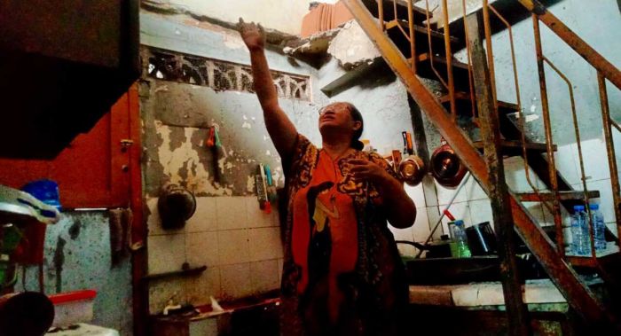 Rumah di Dupak Timur Ambrol, Polisi Ungkap Penyebabnya