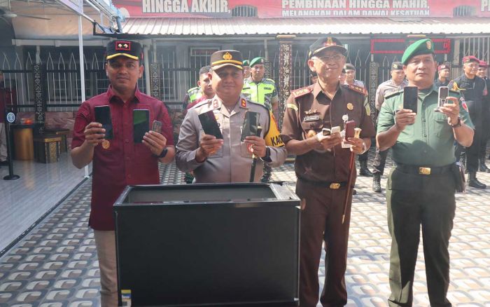 Jelang Nataru, Lapas Ngawi bersama TNI-Polri Gelar Apel Kesiapsiagaan