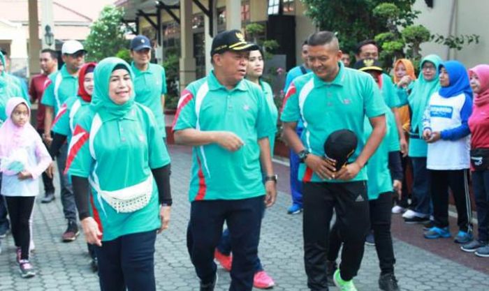 Meriahkan HUT Korpri, Forkopimda Lamongan Gelar Kegiatan Jalan Sehat