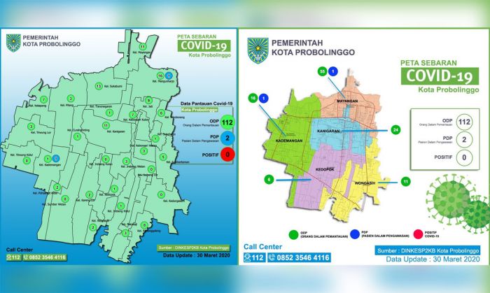 Update Virus Corona di Kota Probolinggo, PDP Jadi 2 Orang, ODP 112
