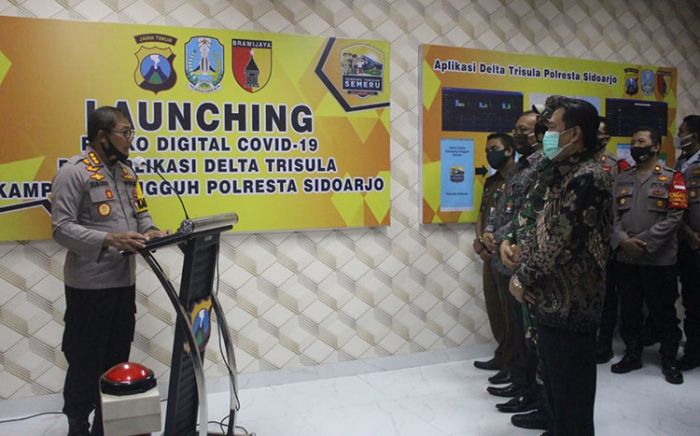 Percepat Penanganan Covid-19, Polresta Sidoarjo Luncurkan Aplikasi Delta Trisula Percepat Penanganan Covid-19, Polresta Sidoarjo Luncurkan Aplikasi Delta Trisula