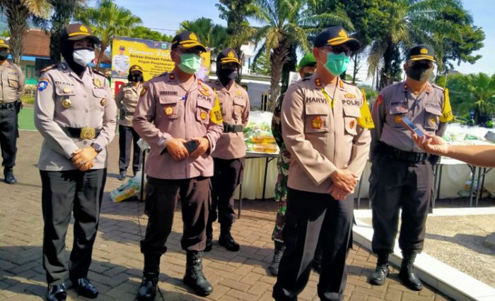 Amankan Penerapan PSBB, Polres Batu Kerahkan 645 Personel Amankan Penerapan PSBB, Polres Batu Kerahkan 645 Personel
