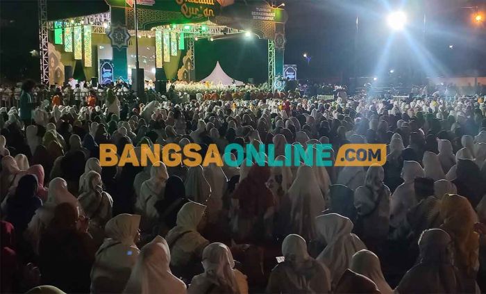 Ribuan Jamaah Antusias Ikuti Nuzulul Quran di Kota Mojokerto