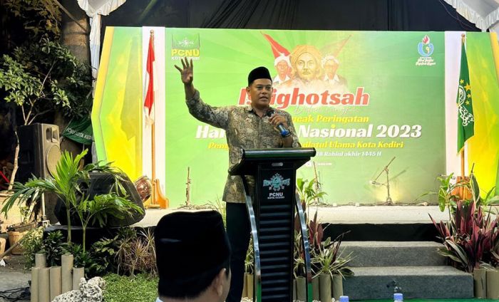 Istigotsah Puncak Peringatan HSN, Mas Abu: Terima Kasih Santri Telah Bantu Bangun Kota Kediri