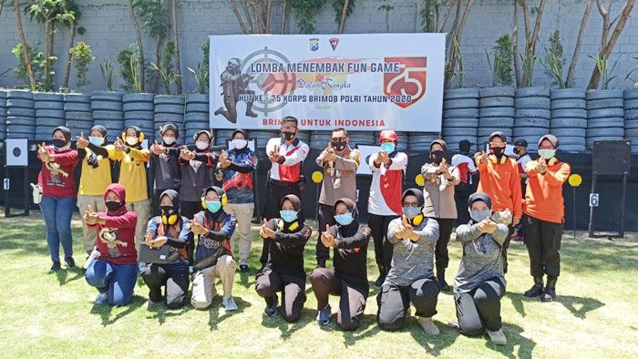 Peringati HUT Brimob ke-75, Kapolda Jatim Buka Lomba Menembak Fun Game