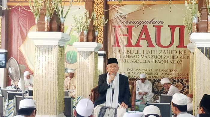 Hadiri Haul Masyayikh Langitan, Cawapres Ma Hadiri Haul Masyayikh Langitan, Cawapres Ma