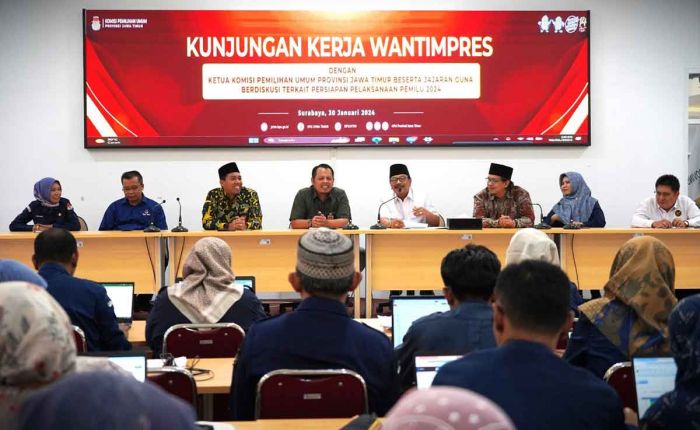 Wantimpres Pakde Karwo Kunker ke KPU Jatim, Bahas Persiapan Pemilu 2024