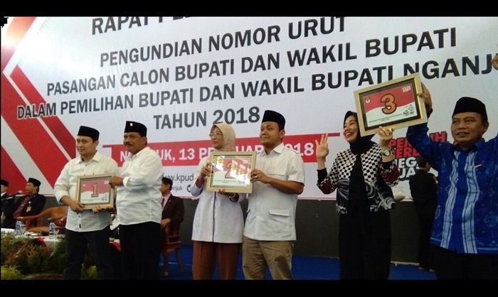 Hasil Rapat Pleno Pengundian Nomor Urut Pilkada Nganjuk