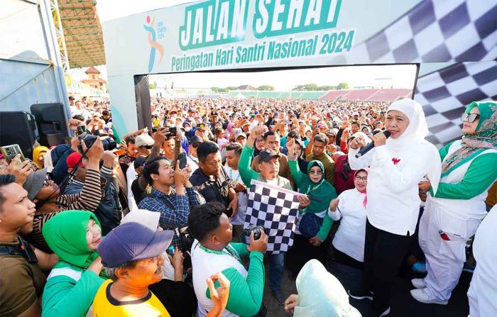 Khofifah Disambut Pekikan Khofifah Disambut Pekikan