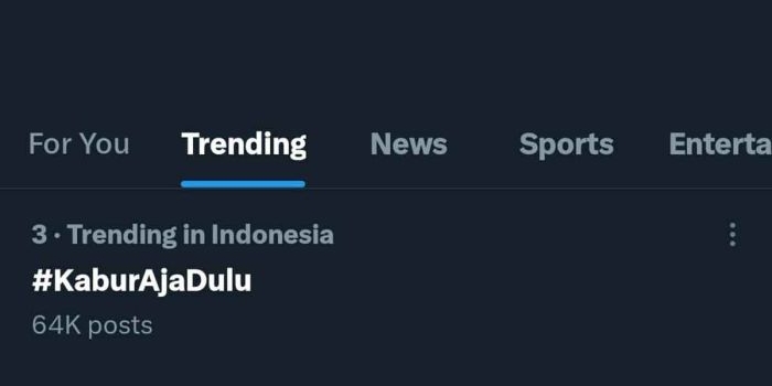 Foto: Tangkapan layar trending di X
