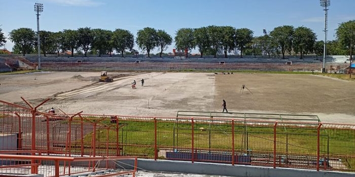Dokumentasi Renovasi Stadion Tambaksari Surabaya.
