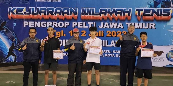 Pemenang Kejurwil Tenis Pengprov Jatim 2023 di Kota Batu
